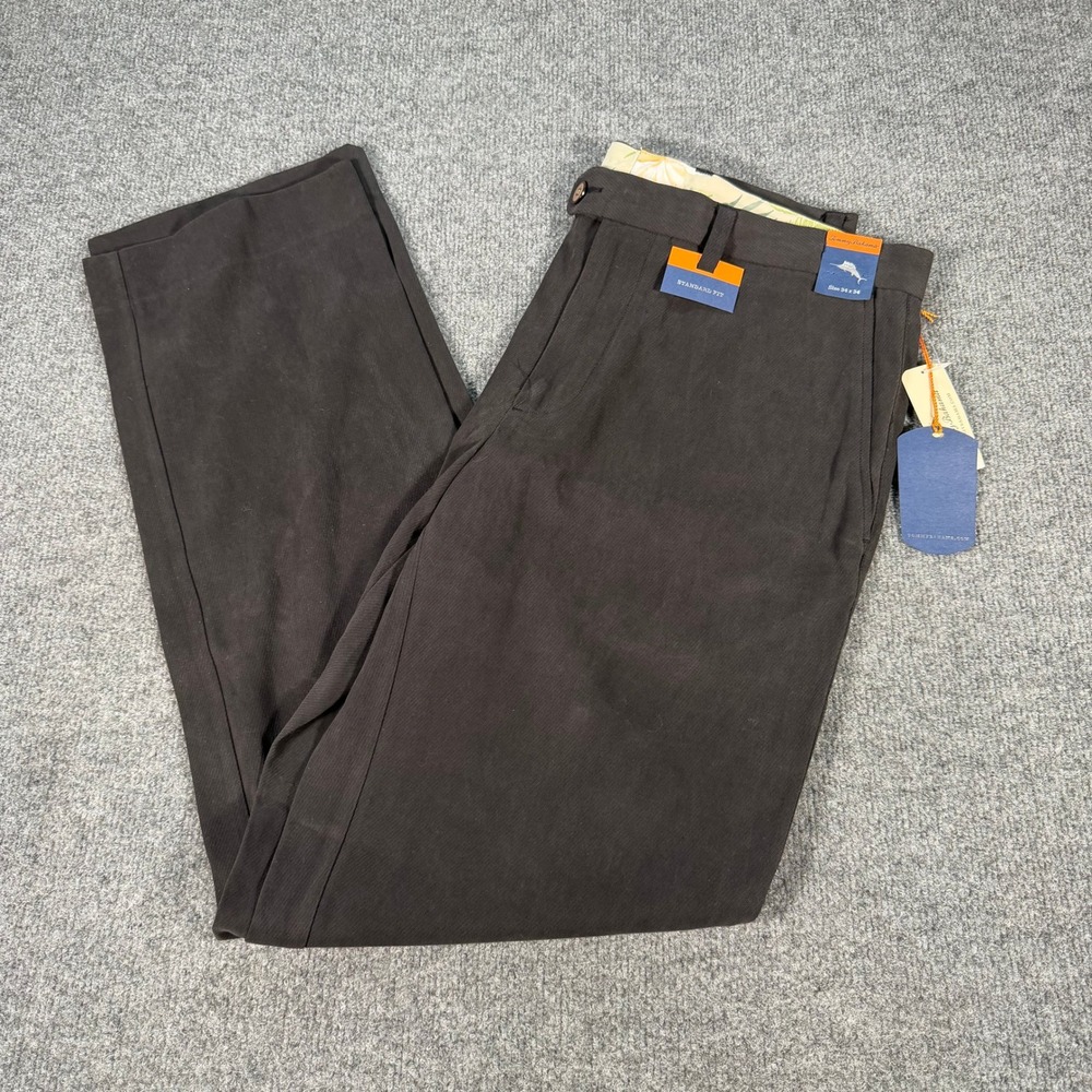 Tommy Bahama Mens New St Thomas Silk Cotton Pants Black 34x34 T17153 #4329